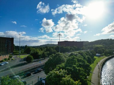 Aerial View of Cumberland Basin Central Bristol City of Southwest of England, Great Britain. High Angle Footage Was Captured with Drone's Camera from Medium High Altitude on May 28th, 2024. clipart