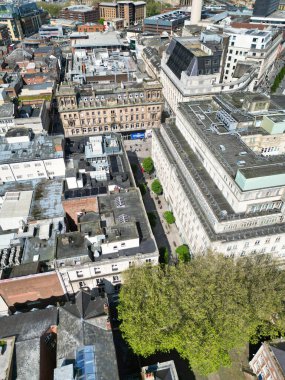 Historical and Modern Central Town Center and Downtown Buildings at British City Centre of Liverpool, Maritime city in northwest England, United Kingdom on Beach and Ocean Docks. May 5th, 2024.  clipart