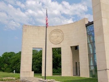 Lawrence, Kansas - 17 Temmuz 2023: Robert J. Dole Kansas Üniversitesi Siyaset Enstitüsü
