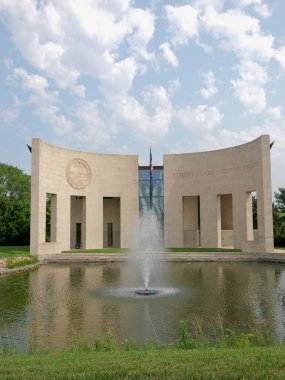 Lawrence, Kansas - 17 Temmuz 2023: Robert J. Dole Kansas Üniversitesi Siyaset Enstitüsü