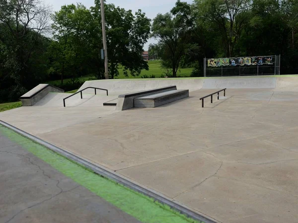 Lawrence Kansas Juillet 2023 Centennial Skate Park Rockledge Road Lawrence — Photo