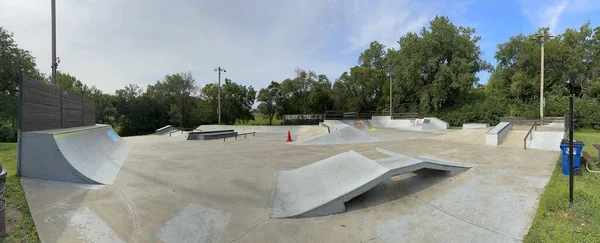 Lawrence Κάνσας Ιουλίου 2023 Centennial Skate Park Στην Rockledge Road — Φωτογραφία Αρχείου