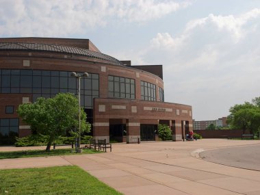 Lawrence, Kansas - 17 Temmuz 2023: Lied Center of Kansas - Kansas Üniversitesi KU Gösteri Sanatları Merkezi