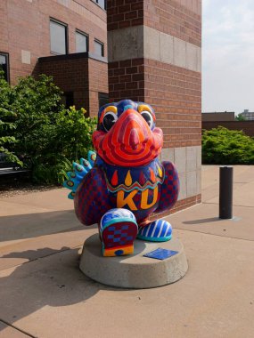 Lawrence, Kansas - 17 Temmuz 2023: Lied Center of Kansas - Kansas Üniversitesi KU Gösteri Sanatları Merkezi