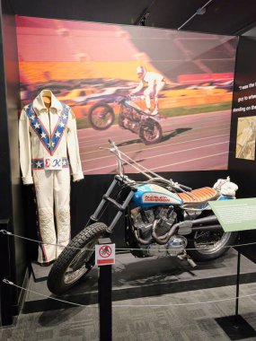 Topeka, Kansas - 22 Temmuz 2023: Topeka, KS 'deki Evel Knievel Müzesi