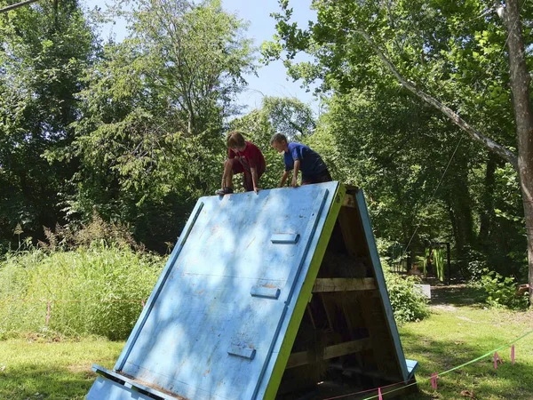 Bonner Springs Kansas Juillet 2023 Timber Challenge Obstacle Course Family — Photo