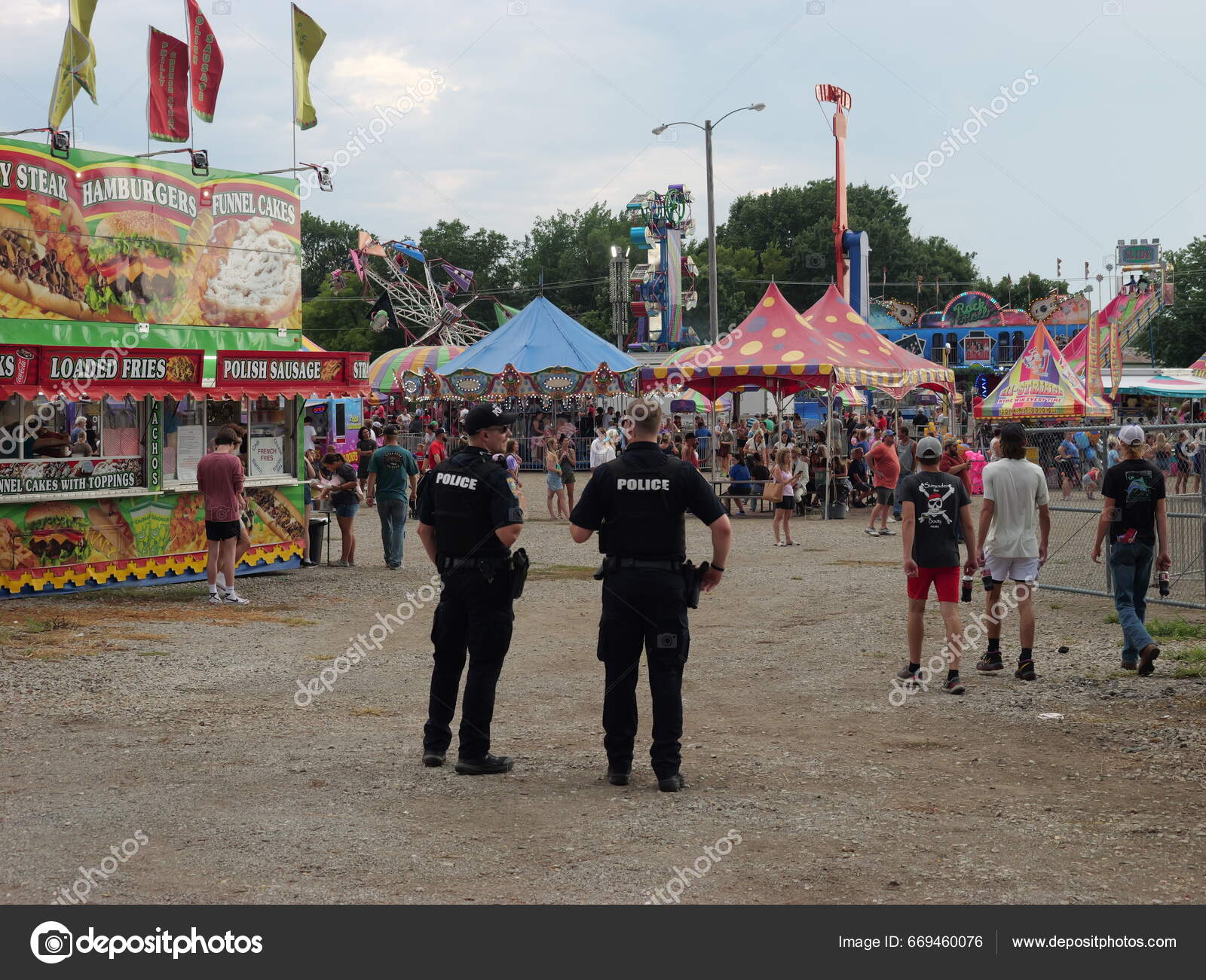 Gardner Kansas August 2023 Johnson County Fair Carnival Stock