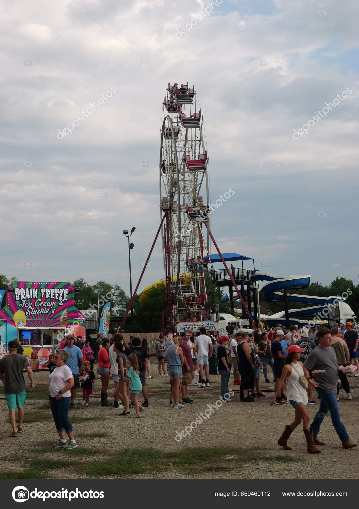 Gardner Kansas August 2023 Johnson County Fair Carnival Stock