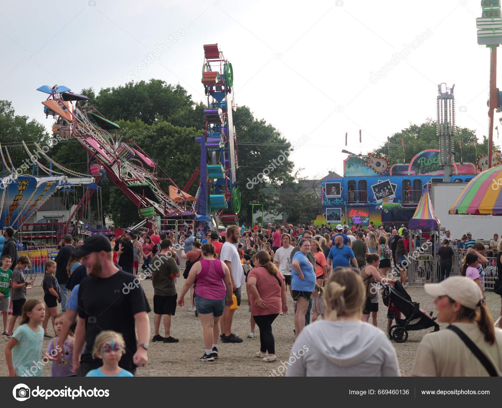 Gardner Kansas August 2023 Johnson County Fair Carnival Stock