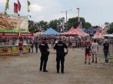 Gardner, Kansas - 3 Ağustos 2023: Johnson County, KS Fuarı ve Karnavalı