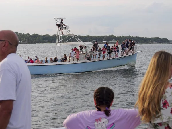 Stock image Orange Beach, Alabama - August 8, 2023: Evening Sunset Dolphin Cruise