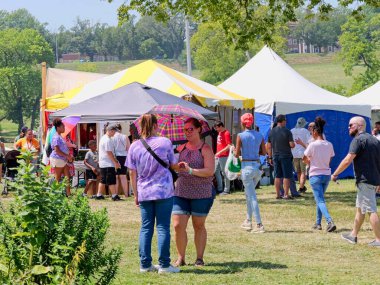 Kansas City, Missouri - 19 Ağustos 2023: Etnik Zenginleştirme Festivali - KCMO 'da Yıllık Küresel Gıda, Dans ve Kültür Festivali
