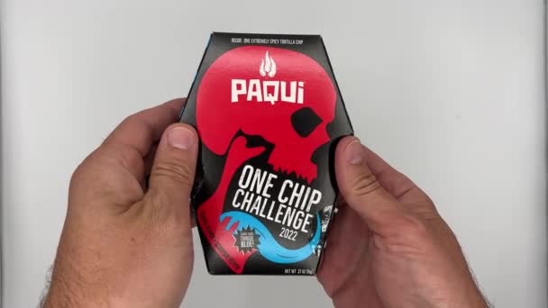Канзас Сити Канзас Сентября 2023 Года Безопасность Paqui One Chip — стоковое видео