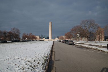 Kansas City, Missouri - 26 Kasım 2023: Soğuk Karlı Kasım Günü Özgürlük Savaşı Müzesi