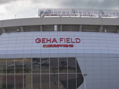 Kansas City, Missouri - 28 Aralık 2023: Arrowhead Stadyumu GEHA Sahası - KC Chiefs Football
