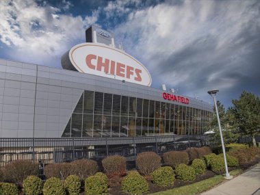 Kansas City, Missouri - 28 Aralık 2023: Arrowhead Stadyumu GEHA Sahası - KC Chiefs Football