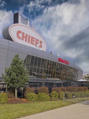 Kansas City, Missouri - 28 Aralık 2023: Arrowhead Stadyumu GEHA Sahası - KC Chiefs Football