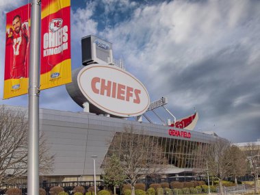 Kansas City, Missouri - 28 Aralık 2023: Arrowhead Stadyumu GEHA Sahası - KC Chiefs Football