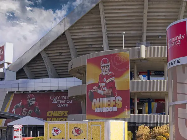 stock image Kansas City, Missouri - December 28, 2023: GEHA Field at Arrowhead Stadium - KC Chiefs Football