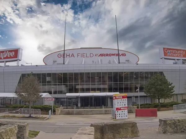 Kansas City Missouri Dezembro 2023 Campo Geha Arrowhead Stadium Chiefs Fotos De Bancos De Imagens