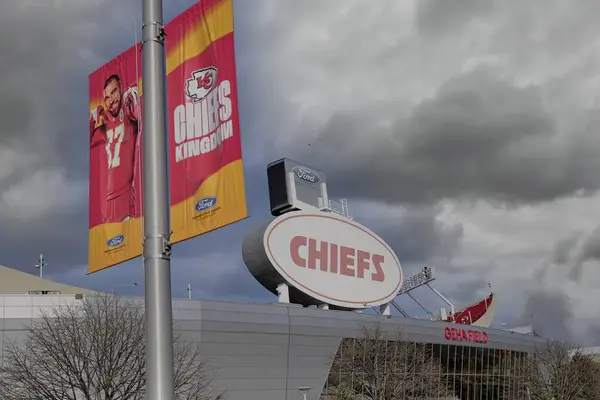 stock image Kansas City, Missouri - December 28, 2023: GEHA Field at Arrowhead Stadium - KC Chiefs Football