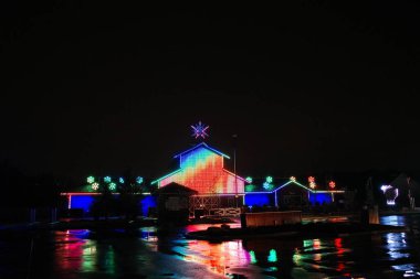 Overland Park, Kansas - 15 Aralık 2023 Deanna Rose Farmstead 'de Noel Işıkları