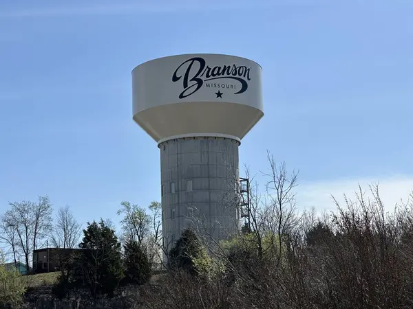 Branson Missouri Marca Wieża Ciśnień Miasta Branson — Zdjęcie stockowe