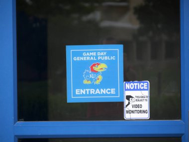 Lawrence, Kansas - 9 Ağustos 2024: Allen Fieldhouse Basketbol Arena Kansas Üniversitesi