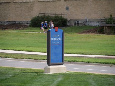 Lawrence, Kansas - August 9, 2024: Allen Fieldhouse Basketball Arena at the University of Kansas clipart