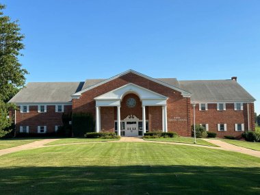 Olathe, Kansas - August 2, 2024: Beautiful campus at MidAmerica Nazarene University in Olathe, KS clipart