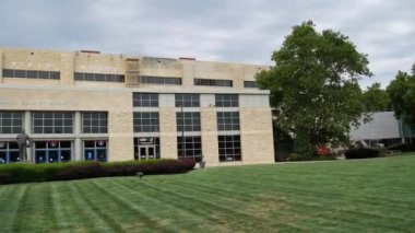 Lawrence, Kansas - 9 Ağustos 2024: Allen Fieldhouse Basketbol Arena Kansas Üniversitesi