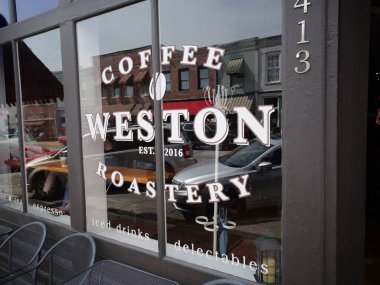 Weston, Missouri - 24 Ağustos 2024: Tarihi Weston 'da Ana Cadde, MO