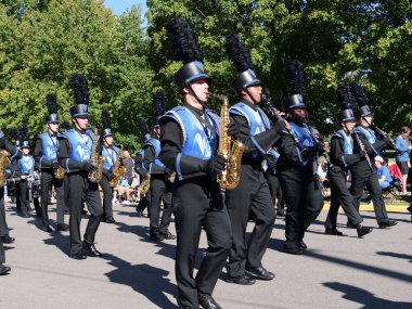 Olathe, Kansas - 7 Eylül 2024: Johnson County Eski Yerleşimciler Geçidi - Kansas 'taki En Büyük Geçit Töreni