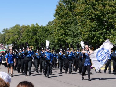 Olathe, Kansas - 7 Eylül 2024: Johnson County Eski Yerleşimciler Geçidi - Kansas 'taki En Büyük Geçit Töreni