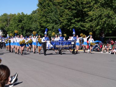 Olathe, Kansas - 7 Eylül 2024: Johnson County Eski Yerleşimciler Geçidi - Kansas 'taki En Büyük Geçit Töreni