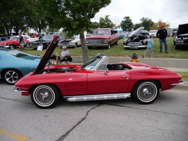 Merriam, Kansas - September 14, 2024: Turkey Creek Car and Motorcycle Show clipart