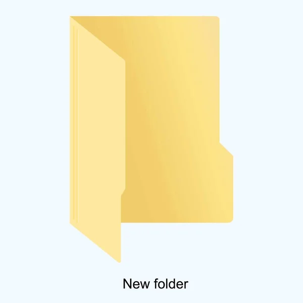 Φάκελος Εικονίδιο Σκούρο Και Ανοιχτό Κίτρινο Φάκελο Λευκό Φόντο — Διανυσματικό Αρχείο