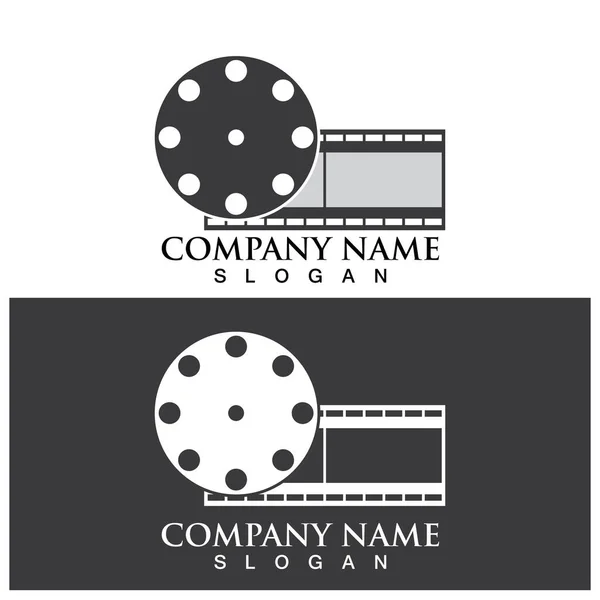 Cinema Strip Film Icon Vector Illustration Template Design — Stock Vector