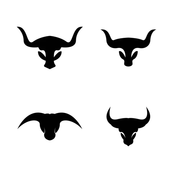 Bull Head Icon Vector Illustration Template Design — Stock Vector