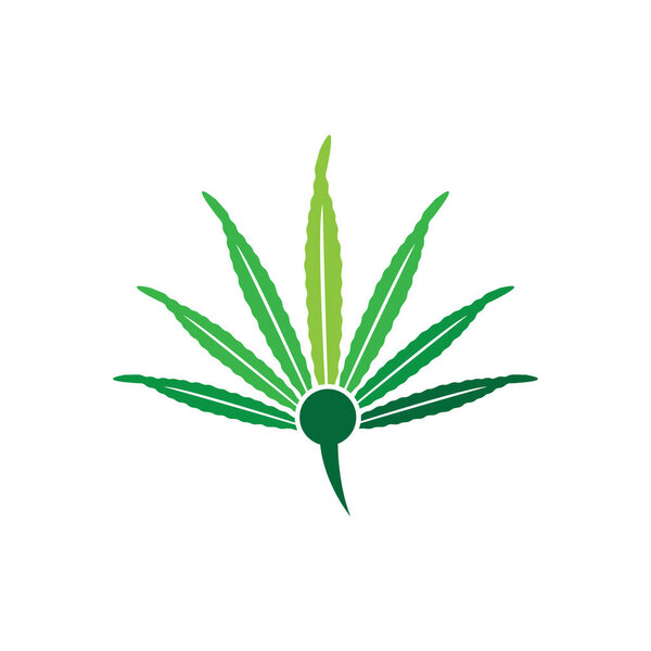 cannabis leaf symbol and icon vector