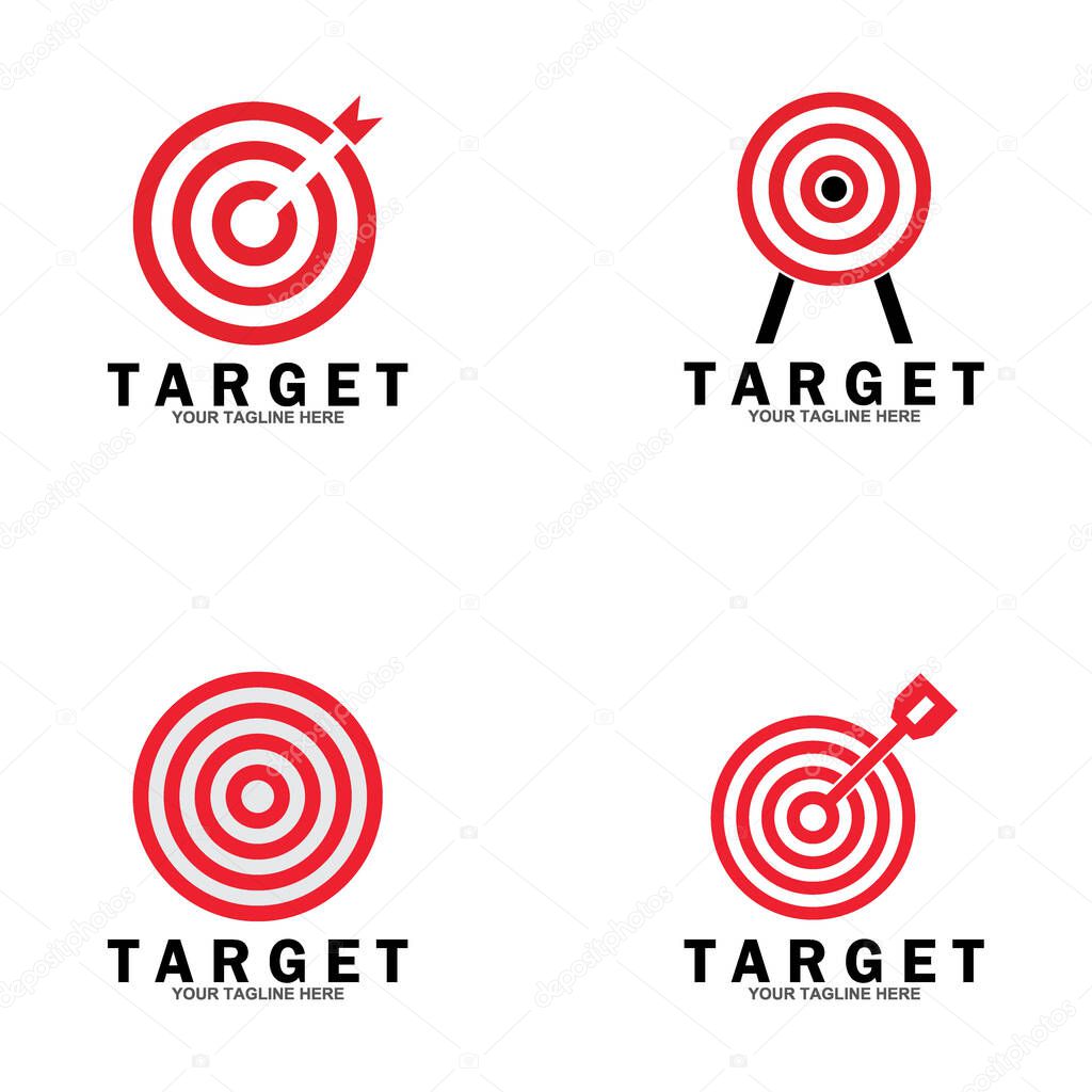 Set of target vector logo icon illustration template design