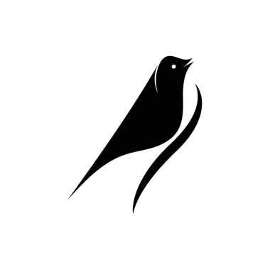 bird stone magpie icon vector illustration template design