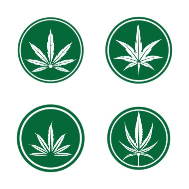 esrar yaprağı sembolü ve simge vektörü