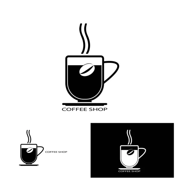 Kávécsésze Ikon Vektor Illusztráció Sablon Tervezés — Stock Vector