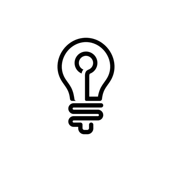 Logotipo Lâmpada Elétrica Ícone Modelo Design Vetorial —  Vetores de Stock