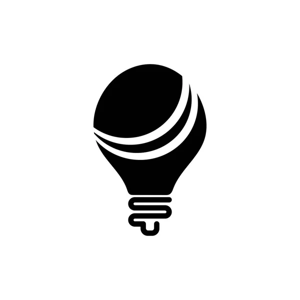 Logo Icono Bombilla Eléctrica Diseño Vectorial Plantilla — Vector de stock