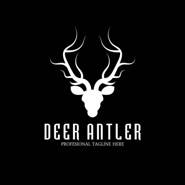 Deer Antler Simple Luxury Icon Vector Illustration Template Design — Stok Vektör