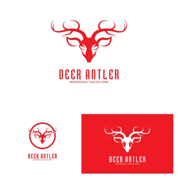 Deer Antler Simple Luxury Icon Vector Illustration Template Design — стоковый вектор