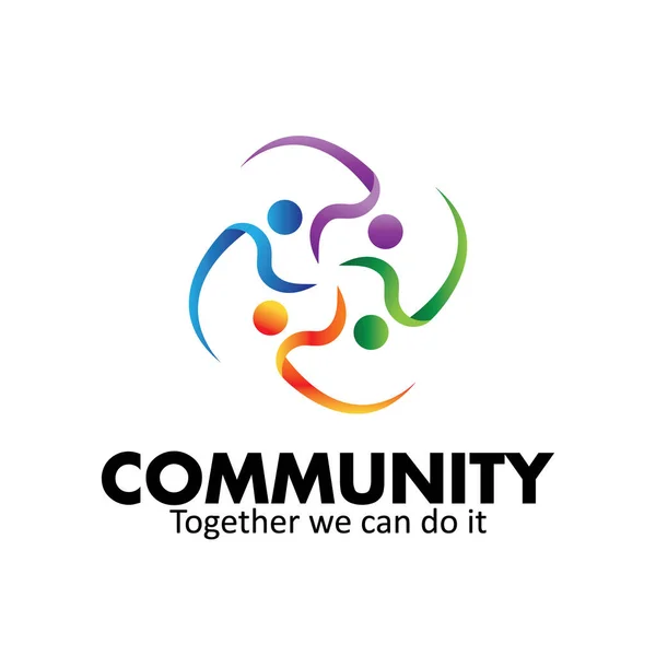 Community Care Icon Logo Icon Vector Illustration Template Design — Stock Vector