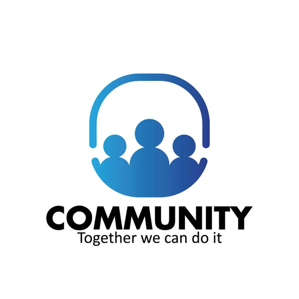 Topluluk Bakımı Simgesi Logo Vektör Illüstrasyon Şablonu Tasarımı — Stok Vektör